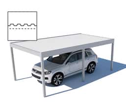 Carport roofing trapezoidal sheet with fleece