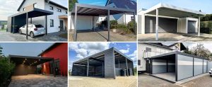 Carport with garage