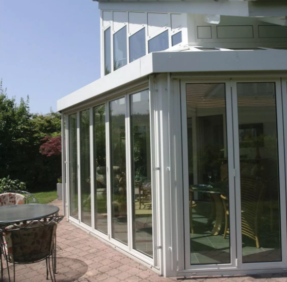 Clear glass wall