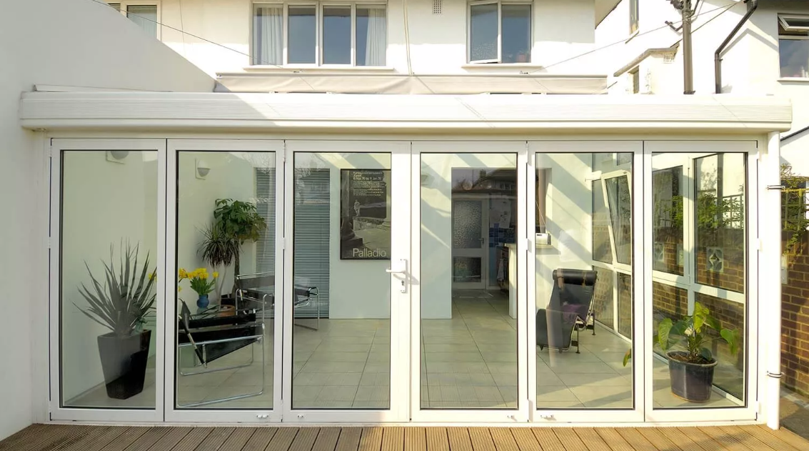 Clear glass wall