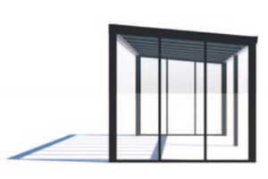 Clear glass wall