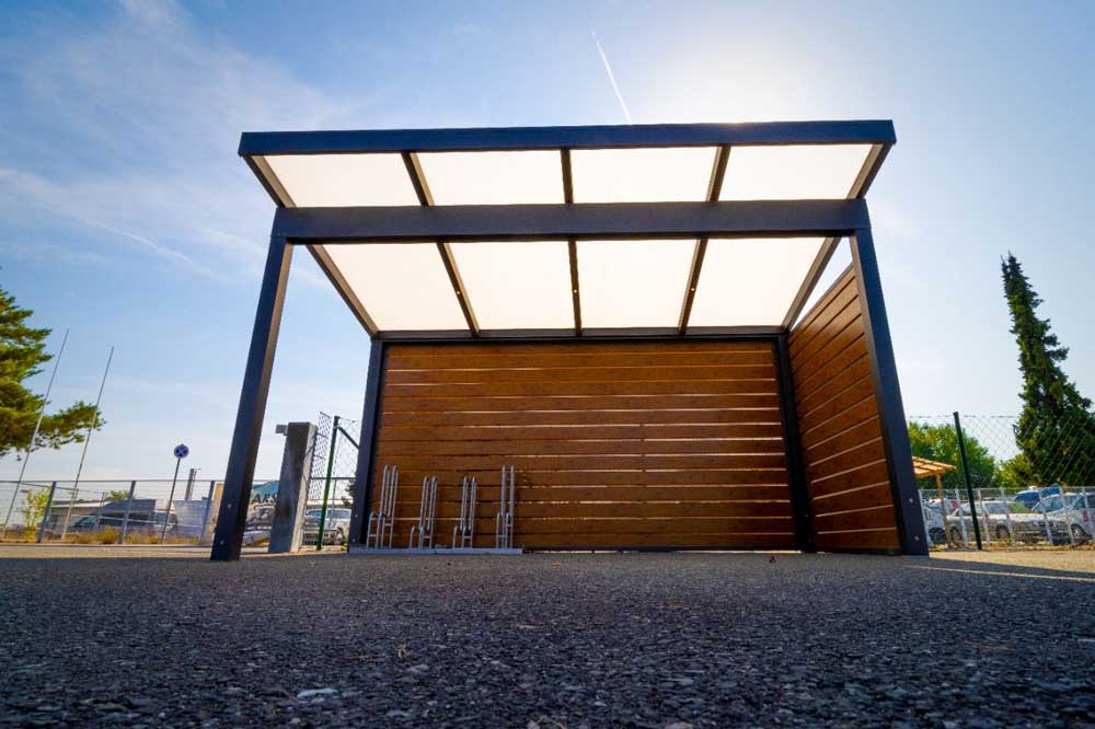 Bicycle shelter poly cover