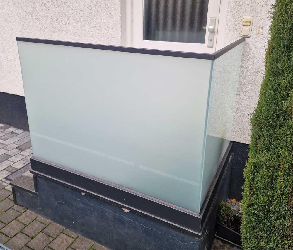 Clear glass wall