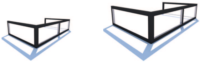 Clear glass wall