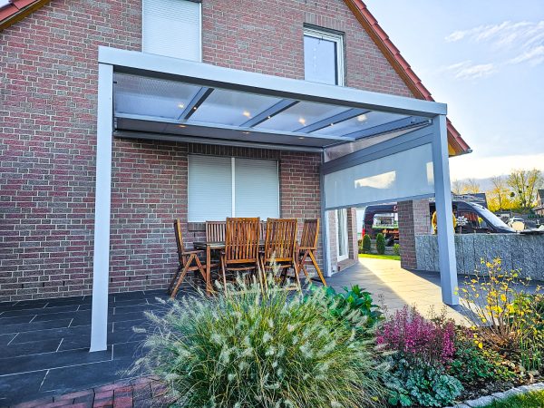 Patio with polycarbonate cover
