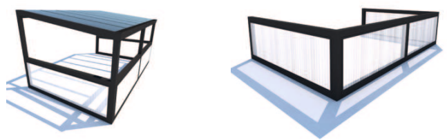 Clear glass wall