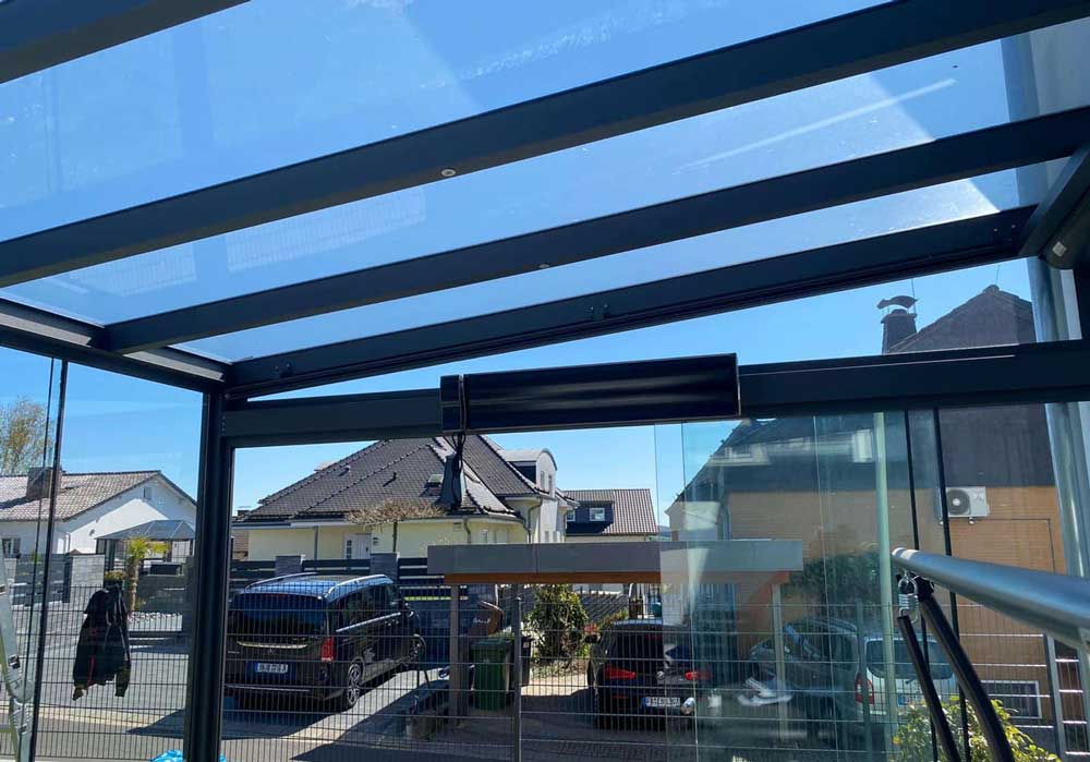 Clear glass wall
