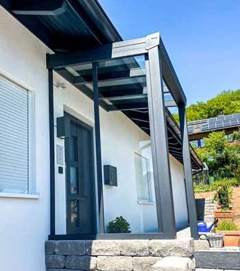 front door and canopy