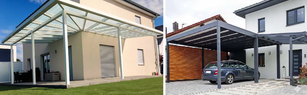 L Shaped Corner Pergolas