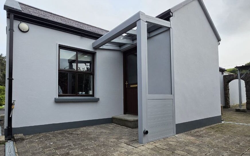 Front-door canopy installation