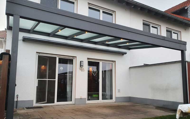 Pergola with polycarbonate roof