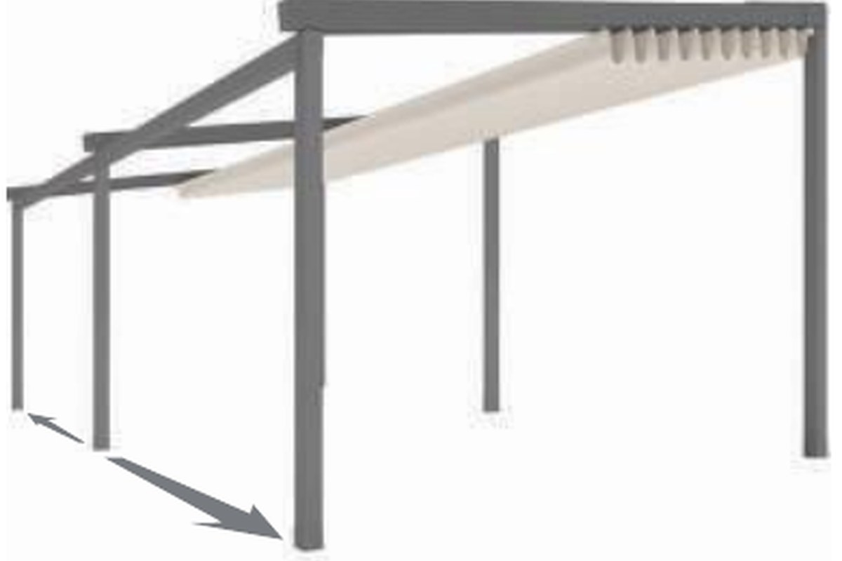 Flexible intermediate pillars for ALISHA pergola