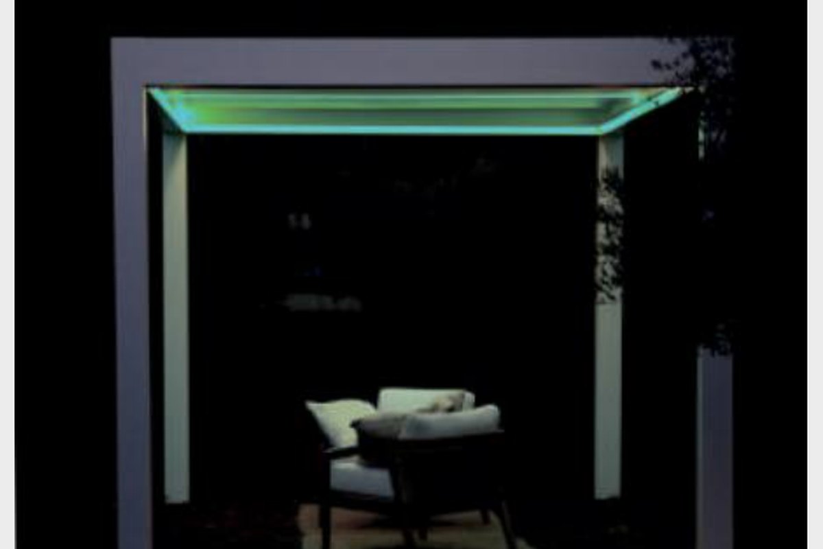 Ambient perimeter LED lighting for luxury pergola
