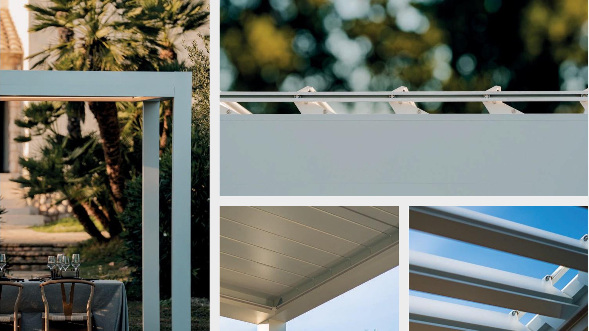 Custom bioclimatic pergola in Ireland with motorised aluminium louvered roof