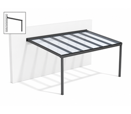 Wall-mounted aluminium structure