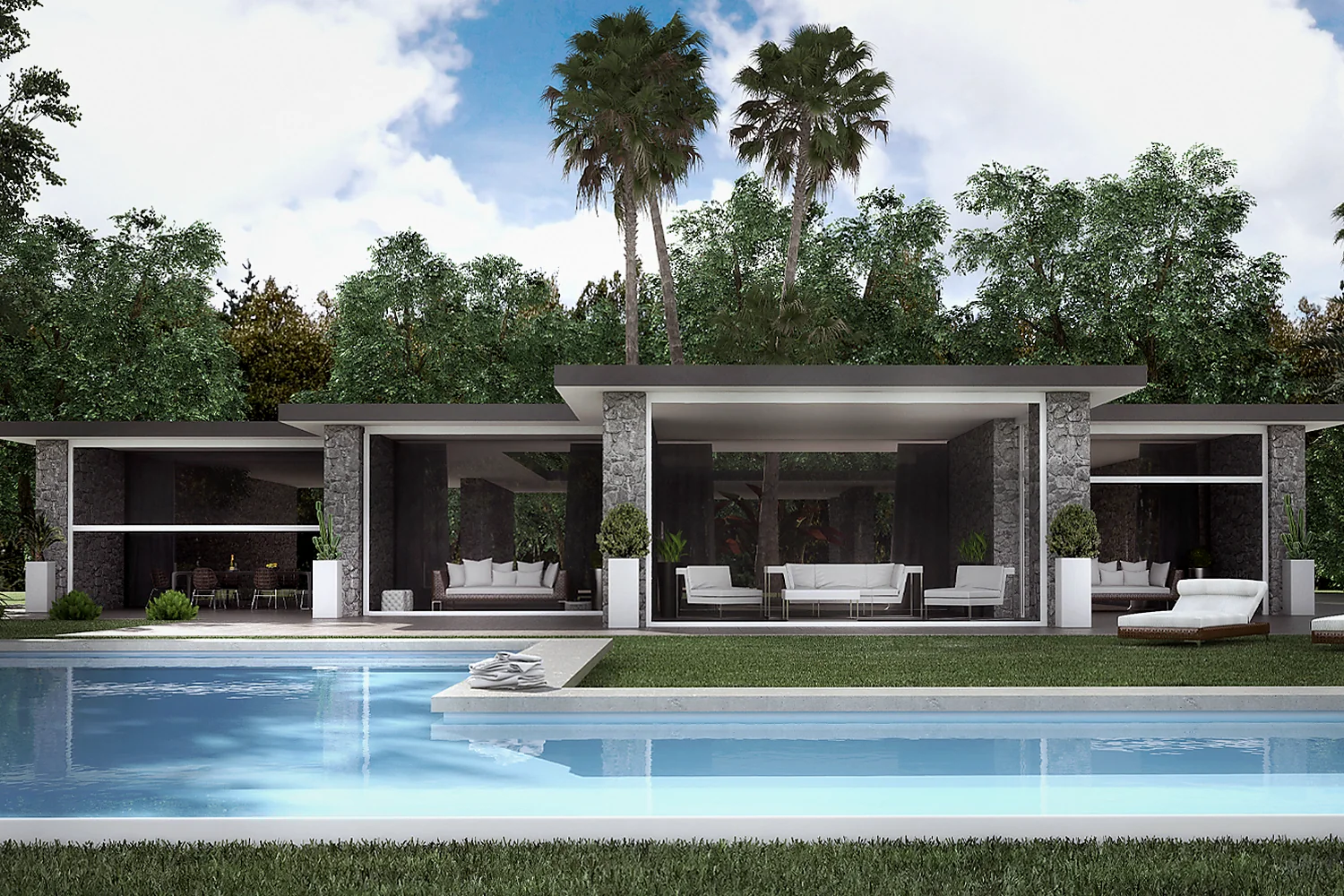 LEVANTE vertical ZIP screen enclosing a large outdoor terrace in Ireland