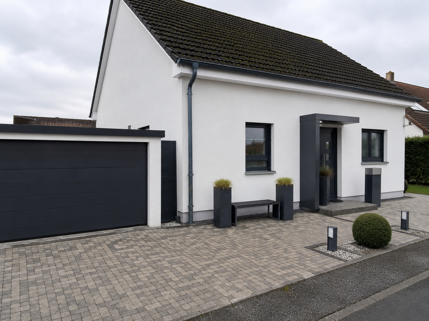 BS Plus entrance canopy for modern property