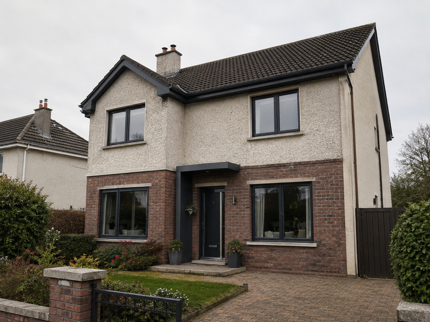 Modern aluminium front door canopy Ireland