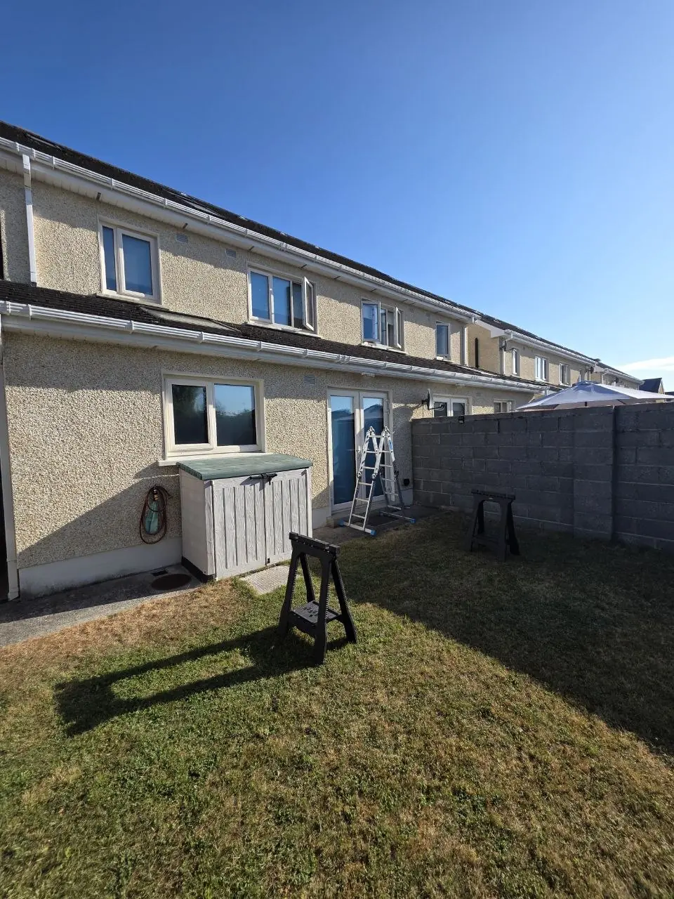 Rear garden and entrance before the pergola installation in Monasterevin