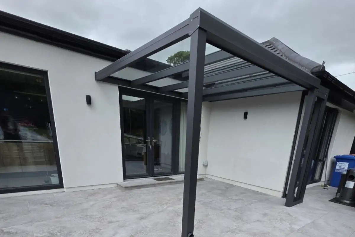 Wall-mounted glass pergola completed in Middletown, County Cork