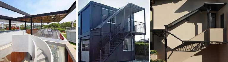 Aluminium staircase canopy in Ireland
