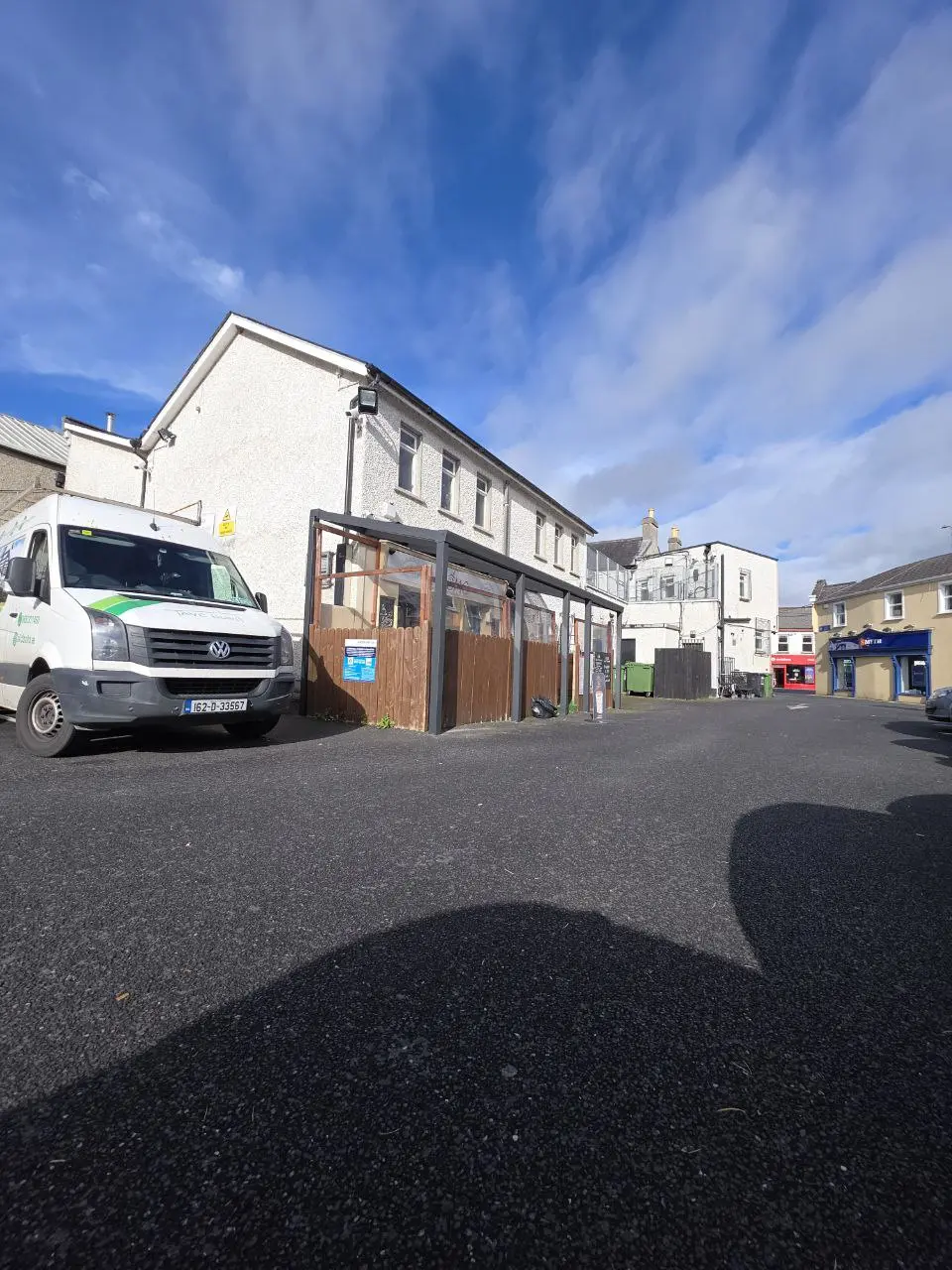Commercial property and completed aluminium canopy in Naas, County Kildare