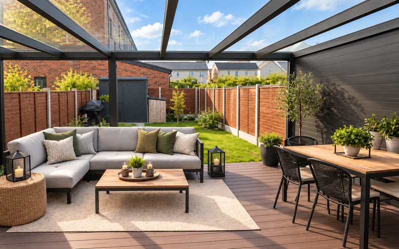 Completed aluminium outdoor structure for AVC Build customer review