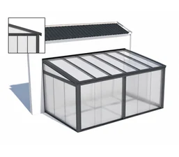 Polycarbonate side wall panels for aluminium canopy