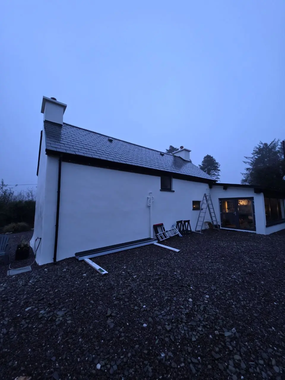 Side of the Bantry home before the wall-mounted pergola was installed