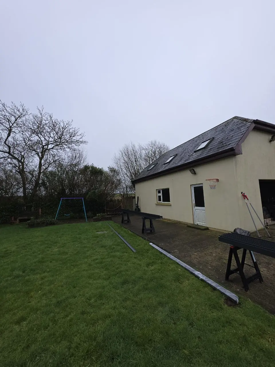 Rear area of the Wexford home before installation of the aluminium pergola