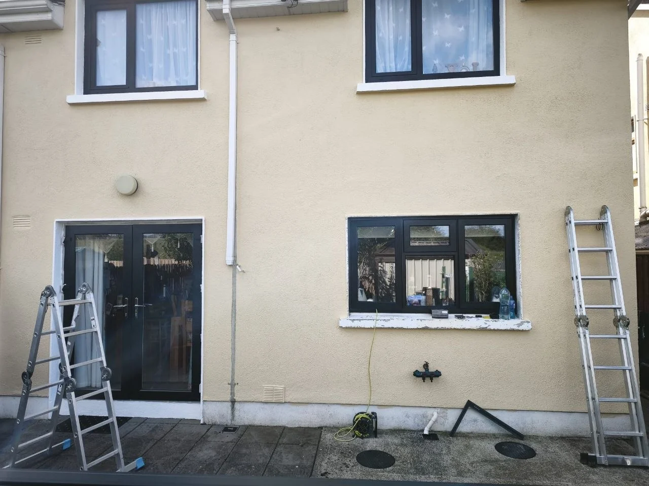 Residential patio in Ennis before installation of the aluminium pergola