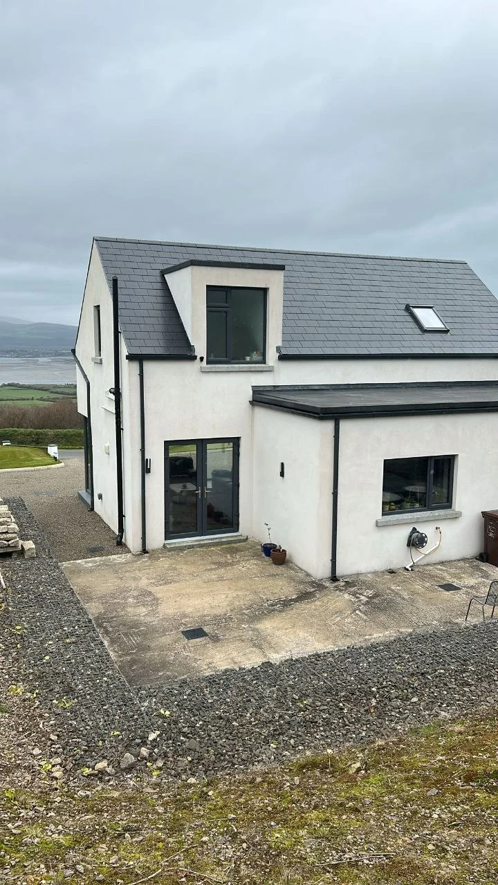Residential property in Leagh, Ring before installation of the wall-mounted entrance canopy